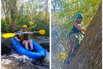 White Water Kayak, Rock Climb & Abseil Private Tour
