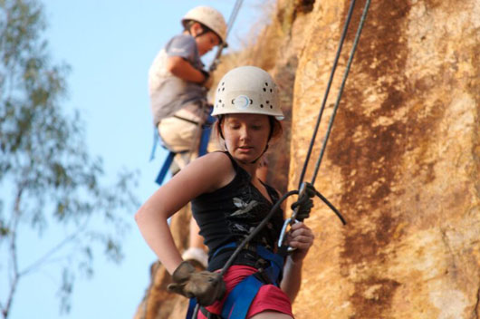 Brisbane City Bike Ride, Rock Climb & Abseil Private Tour